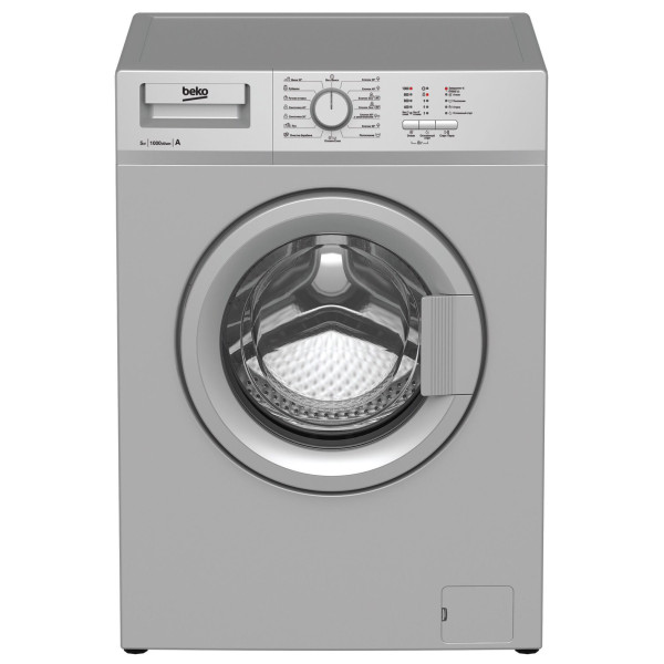 Стиральная машина Beko WRS55P1BSS(60x84x36.5см, фронтальная, макс:5кг, 1000об/мин, серебристый)