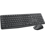 Клавиатура и мышь Logitech MK235 Wireless Keyboard and Mouse Black USB (радиоканал, классическая мембранная, 101кл, светодиодная, кнопок 2, 1000dpi)