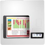 Принтер HP Color LaserJet Enterprise M555x (лазерная, цветная, A4, 1024Мб, 600x600dpi, авт.дуплекс, 80'000стр в мес, RJ-45, USB, Wi-Fi)