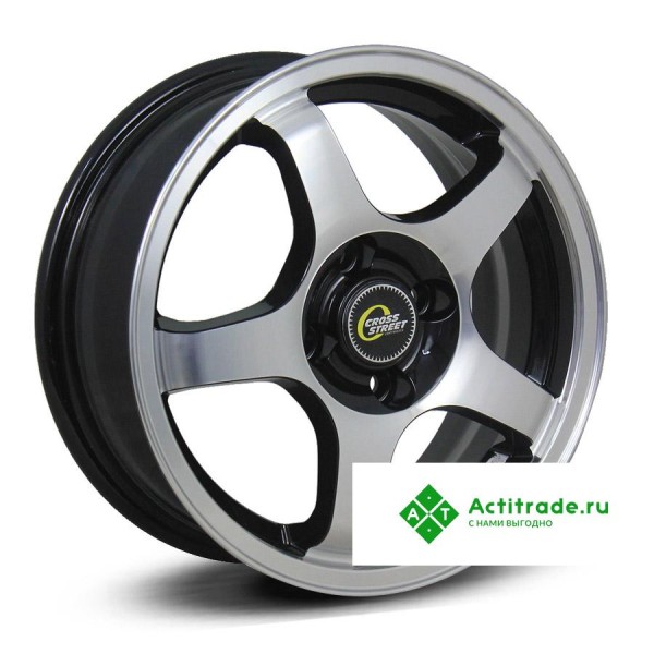 Cross Street CR-14 R15/6J PCD 4x100 ET 48 ЦО 54,1 черный с полированной лицевой поверхностью