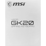 Клавиатура MSI VIGOR GK20 ( мембранные, 104кл)