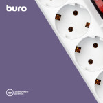 Сетевой фильтр Buro 500SH-5-SW (5м, 5xEURO, 2,2кВт, 10А)