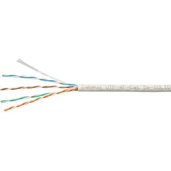 Cabeus UTP-4P-Cat.5e-SOLID-GY-LIGHT (305м, 5E)