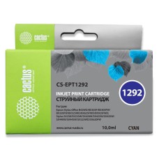 Чернильный картридж Cactus CS-EPT1292 (голубой; 10стр; 10мл; B42, BX305, BX305F, BX320, BX525, BX625, SX420, SX425, SX525, SX621) [CS-EPT1292]
