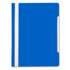 Папка-скоросшиватель Бюрократ -PS20BLUE (A4, прозрачный верхний лист, пластик, синий) [PS20BLUE]