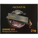 Жесткий диск SSD 2Тб ADATA Legend 850 (M.2, 5000/4500 Мб/с, 550000 IOPS, PCIE 4.0 X4)