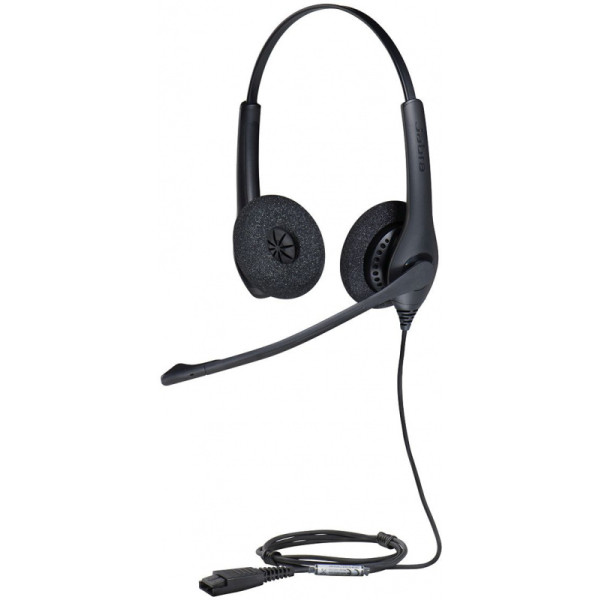 Гарнитура Jabra Biz 1500 Duo QD (оголовье, с проводом, накладные, Quick Disconnect)