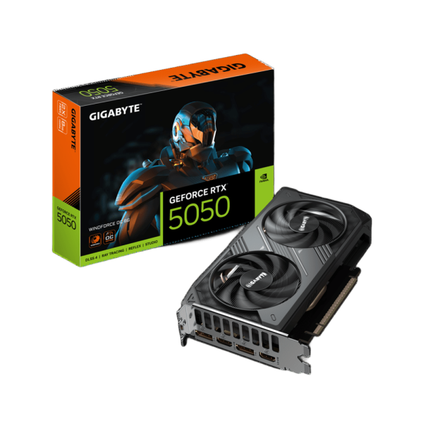Видеокарта GeForce RTX 5050 2572МГц 8Гб Gigabyte (GDDR6, 128бит)