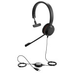 Гарнитура Jabra EVOLVE 20 MS Mono (оголовье, с проводом, накладные, USB Type-A, Skype for Business)