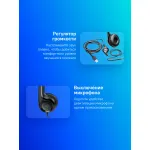 Гарнитура Logitech Stereo Headset H390 (оголовье, USB, 2.33м, накладные, USB, 197г)
