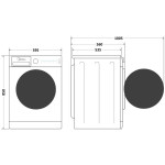 Стиральная машина Midea MF200W90WBS/W(59.5x85x53.5см, фронтальная, макс:9кг, 1400об/мин, белый)