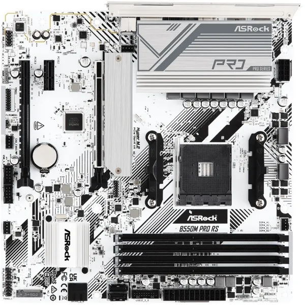 Материнская плата ASRock B550M PRO RS (AM4, 4xDDR4 DIMM, microATX, RAID SATA: 0,1,10)