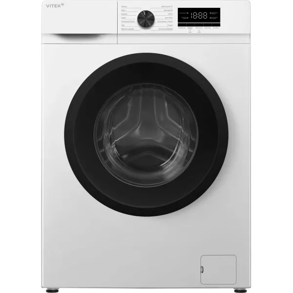 Стиральная машина VITEK VT-WSE8201(фронтальная средняя, класс стирки/отжима/э.потребления: A/A+++ , макс: 8кг, 1200 об/мин, инвертер, 60x84x45см, белый)