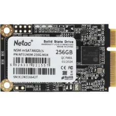 Жесткий диск SSD 256Гб Netac N5M (mSATA, 540/490 Мб/с, SATA 3Гбит/с, для ноутбука и настольного компьютера) [NT01N5M-256G-M3X]