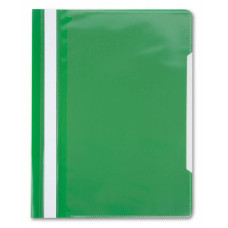 Папка-скоросшиватель Бюрократ -PS-K20GRN (A4, прозрачный верхний лист, пластик, карман на лицевой стороне, зеленый) [PS-K20GRN]