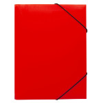 Папка на резинке Бюрократ Double Neon DNE510ORBL (A4, пластик, толщина пластика 0,5мм, ширина корешка 30мм, оранжевый)