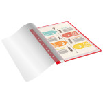 Папка-скоросшиватель Бюрократ PS10RED (A4, пластик, 10 вкладышей, боковая перфорация, красный)