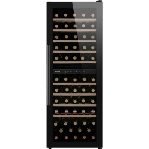 Винный шкаф Weissgauff WWC-77 DB DualZone (G, 1-камерный, черный)