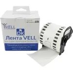 Самоклеящаяся непрерывная бумажная лента Brother белая (шир. 62 мм)