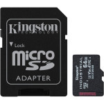 Карта памяти microSDXC 64Гб Kingston (Class 10, адаптер на SD)