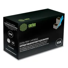 Тонер-картридж Cactus CS-CE255X-MPS (черный; 15000стр; LJ P3015) [CS-CE255X-MPS]
