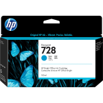 Чернильный картридж HP 728 (голубой; 130стр; 130мл; DJ T730, T830)