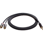 Кабель-переходник VCOM (2 x RCA (m), mini jack 3.5 mm (f))