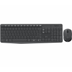 Клавиатура и мышь Logitech MK235 Wireless Keyboard and Mouse Black USB (радиоканал, классическая мембранная, 101кл, светодиодная, кнопок 2, 1000dpi)