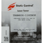 Тонер Static Control TRHM606-1160BOS (черный; 1,16кг; флакон; HP LJ M605, 606, 630MFP)