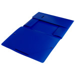 Папка на резинке Buro PRB04BLUE (A4, пластик, толщина пластика 0,5мм, ширина корешка 15мм, синий)