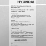 Электрический духовой шкаф Hyundai HEO 6648 BG