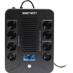 ИБП Smartwatt SAFE PRO LCD 800 (интерактивный, 800ВА, 480Вт, 4xCEE 7 (евророзетка))