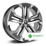 Premium Series КР015 Peugeot 5008 R19/7.5J PCD 5x108 ET 42 ЦО 65,1 темно - серый глянцевый с полированной лицевой поверхностью