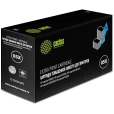 Тонер-картридж Cactus CS-CE505X-MPS (черный; 13000стр; LaserJet P2050 , P2055 , P2055D, P2055DN , P2055X) [CS-CE505X-MPS]