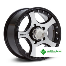 Скад Титан R16/7J PCD 5x139,7 ET 20 ЦО 109,7 черный с полированной лицевой поверхностью [1240205]