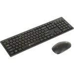 Клавиатура и мышь Oklick 240 M Multimedia Keyboard Black USB (радиоканал, классическая мембранная, 104кл, светодиодная, кнопок 4, 1600dpi)