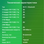 Сетевой адаптер DIGMA DWA-BT5-AC600C
