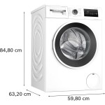 Стиральная машина Bosch WAN28201ME(фронтальная полноразмерная, класс стирки/отжима/э.потребления: A , макс: 8кг, 1400 об/мин, защита: частичная, 59.8x84.5x59см, белый)