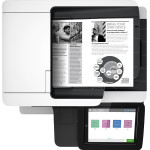 МФУ HP LaserJet Enterprise M528f (лазерная, черно-белая, A4, 1280Мб, 43стр/м, 1200x1200dpi, авт.дуплекс, 150'000стр в мес, RJ-45, USB, WEB)