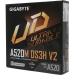Материнская плата Gigabyte A520M DS3H V2 (AM4, AMD A520, 4xDDR4 DIMM, microATX, RAID SATA: 0,1,10)