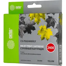 Чернильный картридж Cactus CS-PGI2400XLY (желтый пигментный; 20,4стр; MAXIFY iB4040, МВ5040, МВ5340)