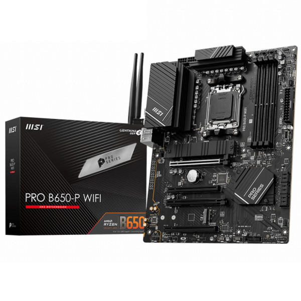 Материнская плата MSI PRO B650-P WIFI (AM5, AMD B650, 4xDDR5 DIMM, RAID SATA: 0,1)