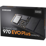 Жесткий диск SSD 500Гб Samsung 970 Evo Plus (M.2, 3500/3200 Мб/с, 550000 IOPS, PCI-E, 512Мб, для ноутбука и настольного компьютера)