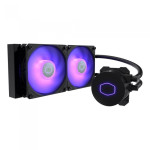 Кулер для процессора Cooler Master MasterLiquid ML240L V2 RGB (Socket: 1150, 1151, 1155, 1156, 1200, 2011, 2011-3, AM3, AM3+, AM4, FM1, FM2, FM2+, алюминий, 27дБ, 120x120x25мм, 4-pin)