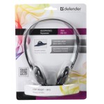 Наушники DEFENDER HN-101 (проводные накладные оголовье закрытые, 1.8м, 3.5 мм)