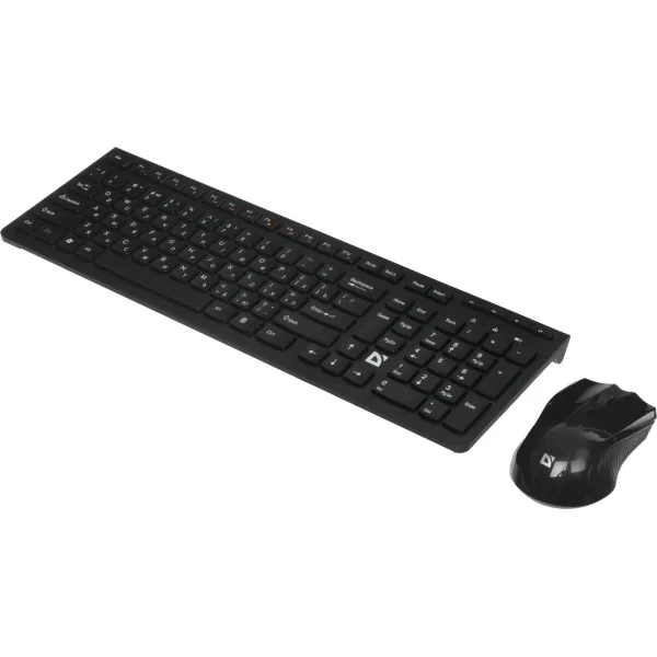 Клавиатура и мышь DEFENDER и Columbia C-775 Black USB (радиоканал, классическая мембранная, 108кл, светодиодная, кнопок 3, 1000dpi)