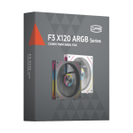 Кулер PCcooler F3 X120R Reverse ARGB (28,4дБ, 25x120x120 мм)