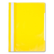 Папка-скоросшиватель Бюрократ PS-K20YEL (A4, прозрачный верхний лист, пластик, карман на лицевой стороне, желтый)