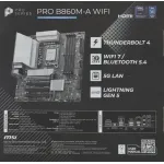 Материнская плата MSI PRO B860M-A WIFI (Socket-1851, xDDR4 DIMM, microATX, RAID SATA: 0,1,10,5)