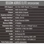 Материнская плата Gigabyte B550M AORUS ELITE (AM4, AMD B550, 4xDDR4 DIMM, microATX, RAID SATA: 0,1,10)
